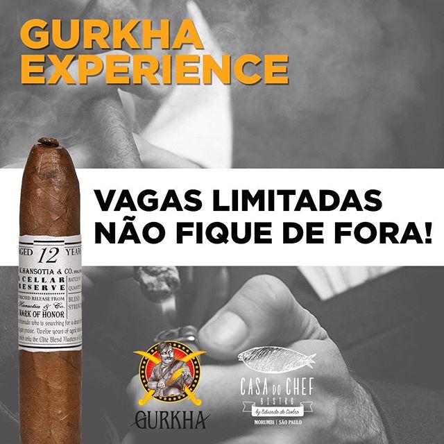 Gurkha Experiencie São Paulo @ Restaurante Casa do Chefe (14/03/2020) – Garanta sua vaga