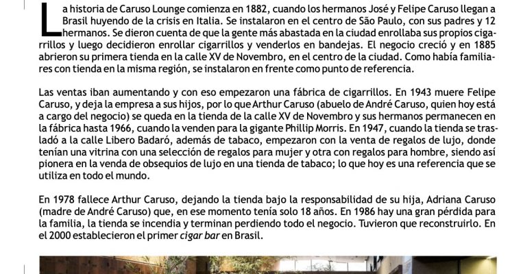 Caruso, el cigar lounge más grande de América Latina