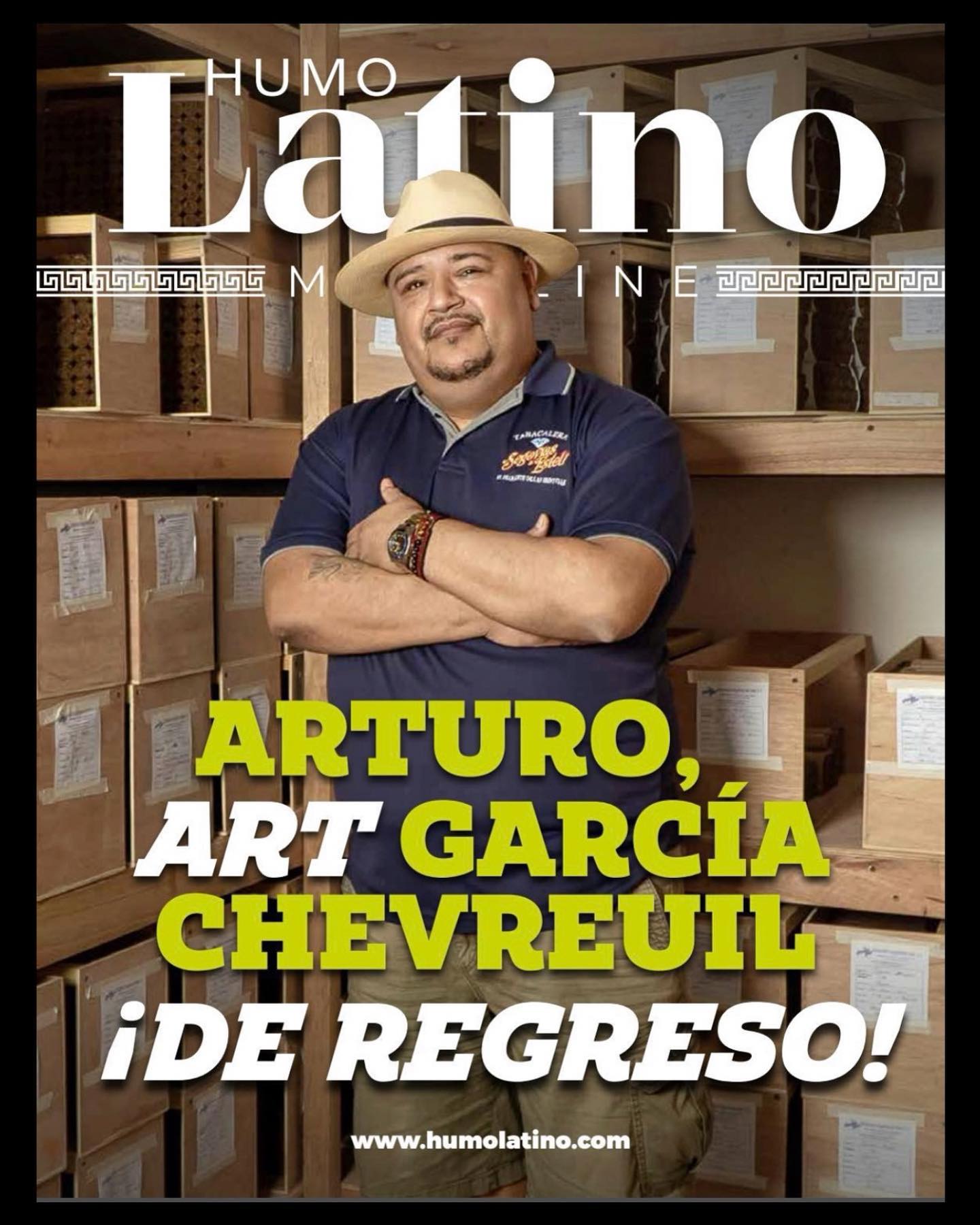 Saiu a nova edição da revista Humo Latino Magazine com “Art” García Chevreuil na capa